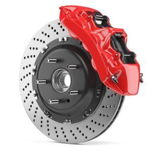 Brake repair and service in Denver, Co for European vehicles. Image of new performance brakes.
