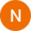 N in orange circle icon